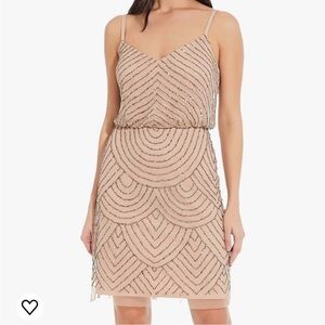 Adrianna Papell Art Deco Beaded Dress